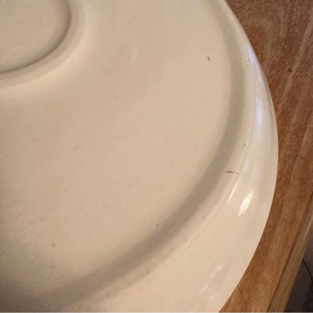 Blue & White Concentric Circle Oval Platter | Modern Minimalist Serving Plate